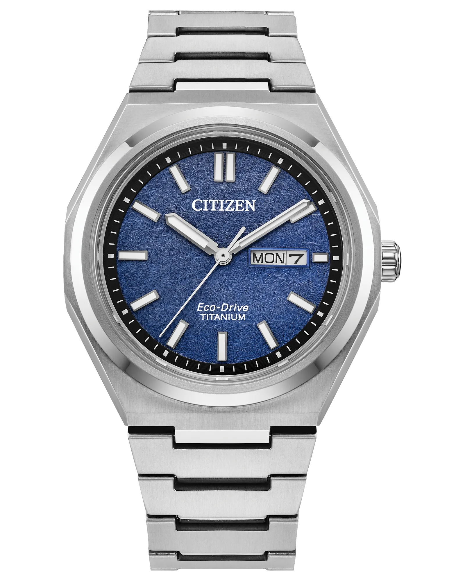 Zenshin Three-hand Blue Dial Super Titanium Bracelet AW0130-85L