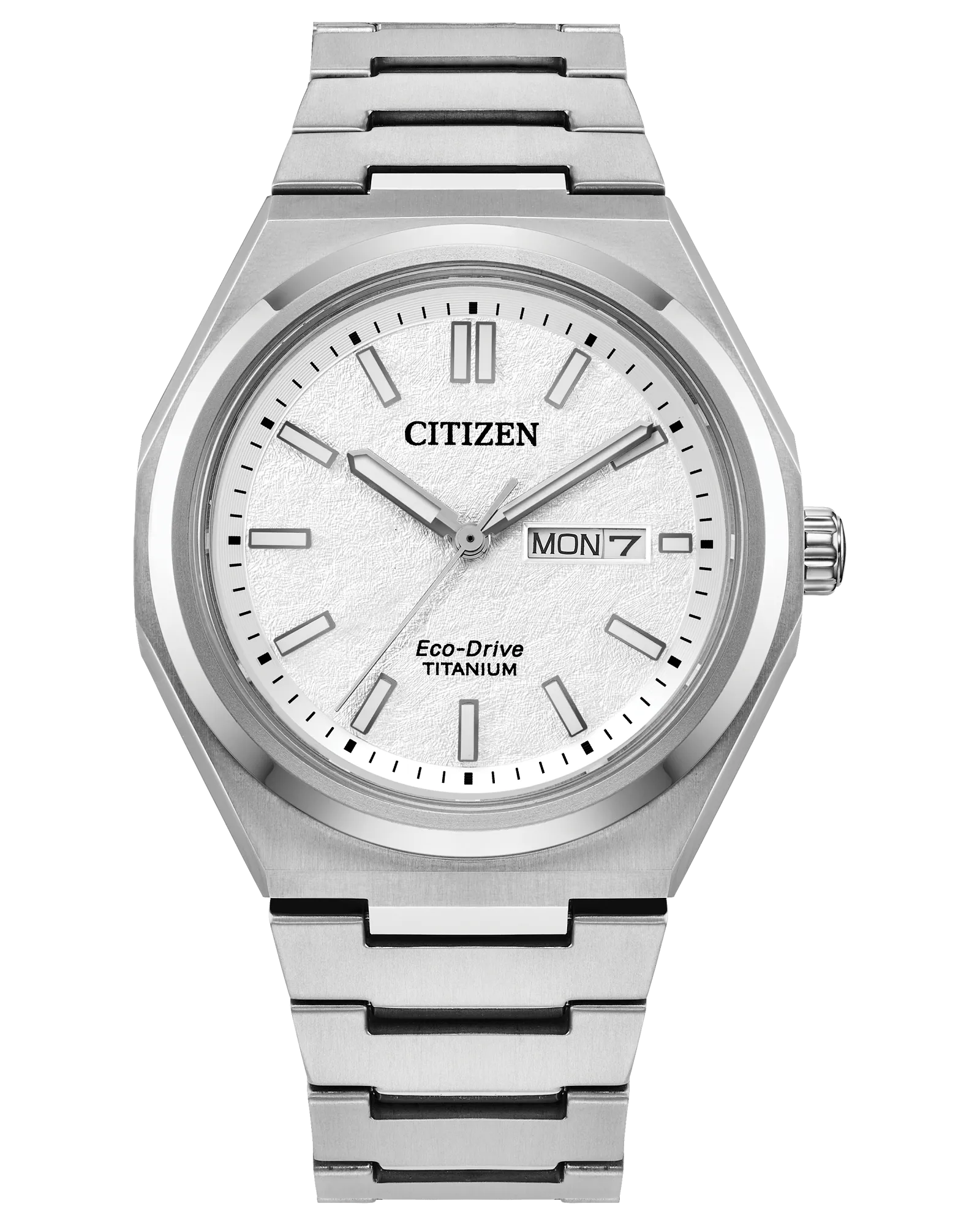 Zenshin Three-hand White Dial Super Titanium Bracelet AW0130-85A