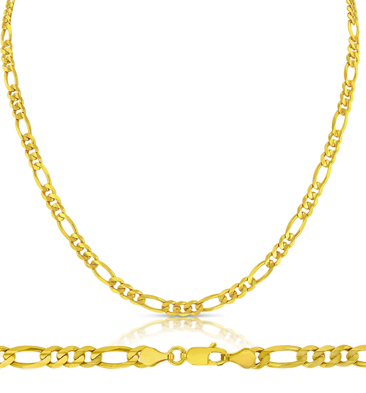 14k Gold 5mm Figaro Chain 18 Inches