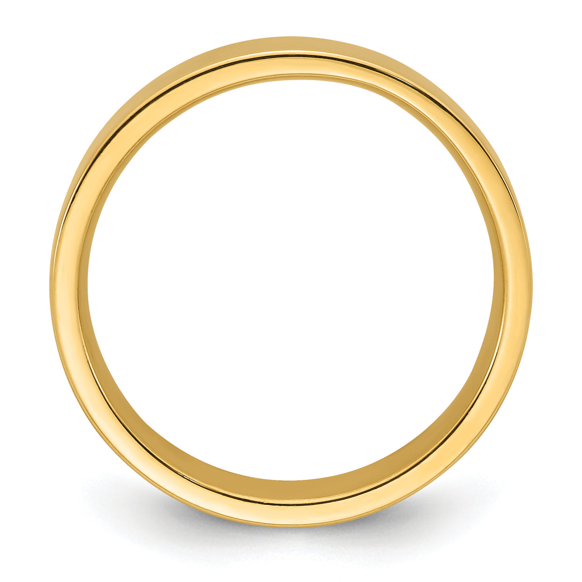14k Yellow Gold 5mm Standard Weight Flat Comfort Fit Wedding Band Size 9