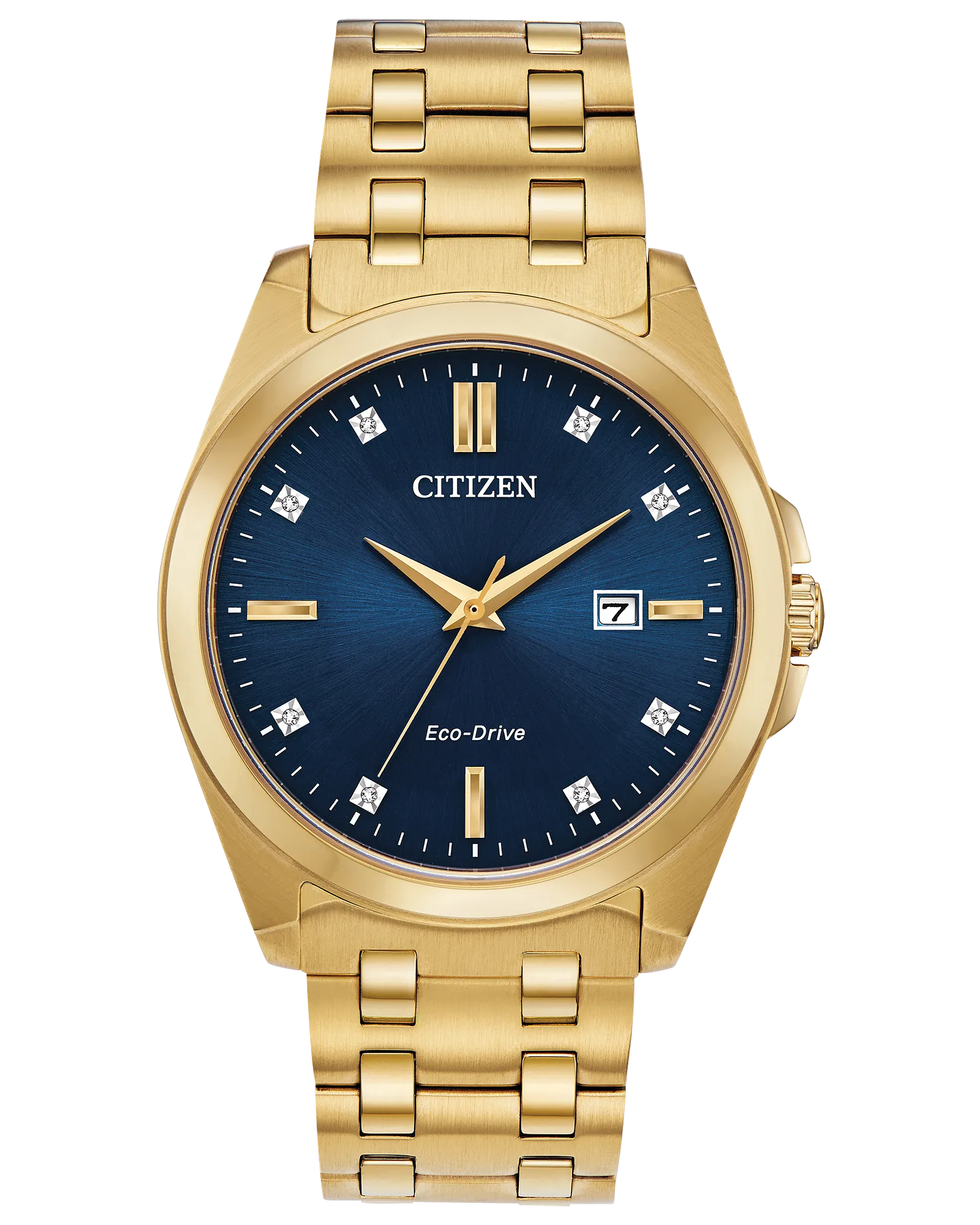 Citizen Peyten Eco-Drive Blue Dial Gold Stainless Steel Watch | CITIZEN