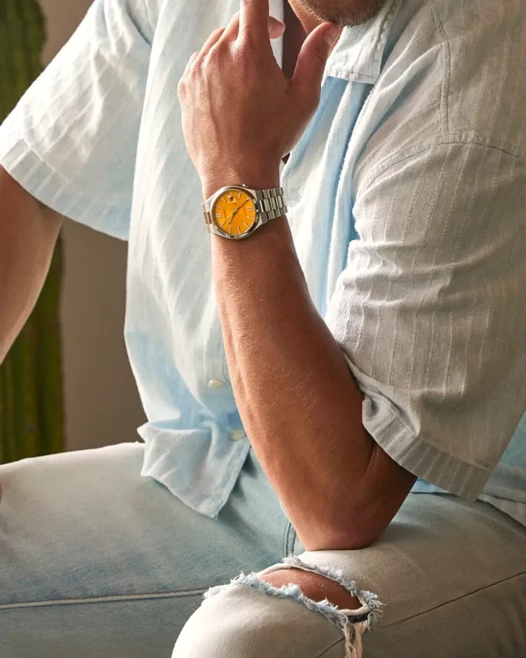 TSUYOSA Yellow Dial Stainless Steel Bracelet NJ0150-56Z | CITIZEN