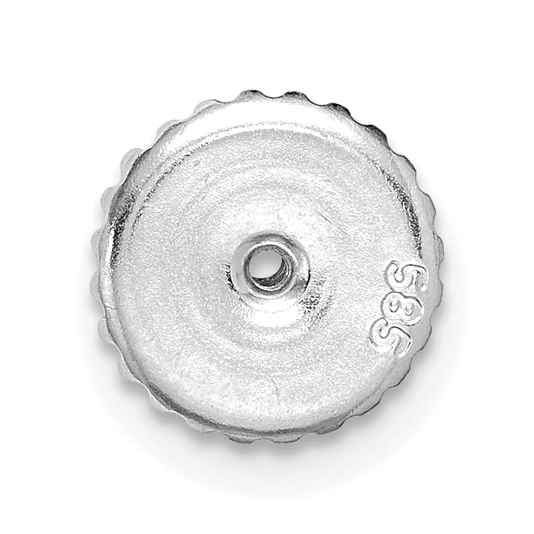 14k WG Single 2 Hole Threaded Ear Nut