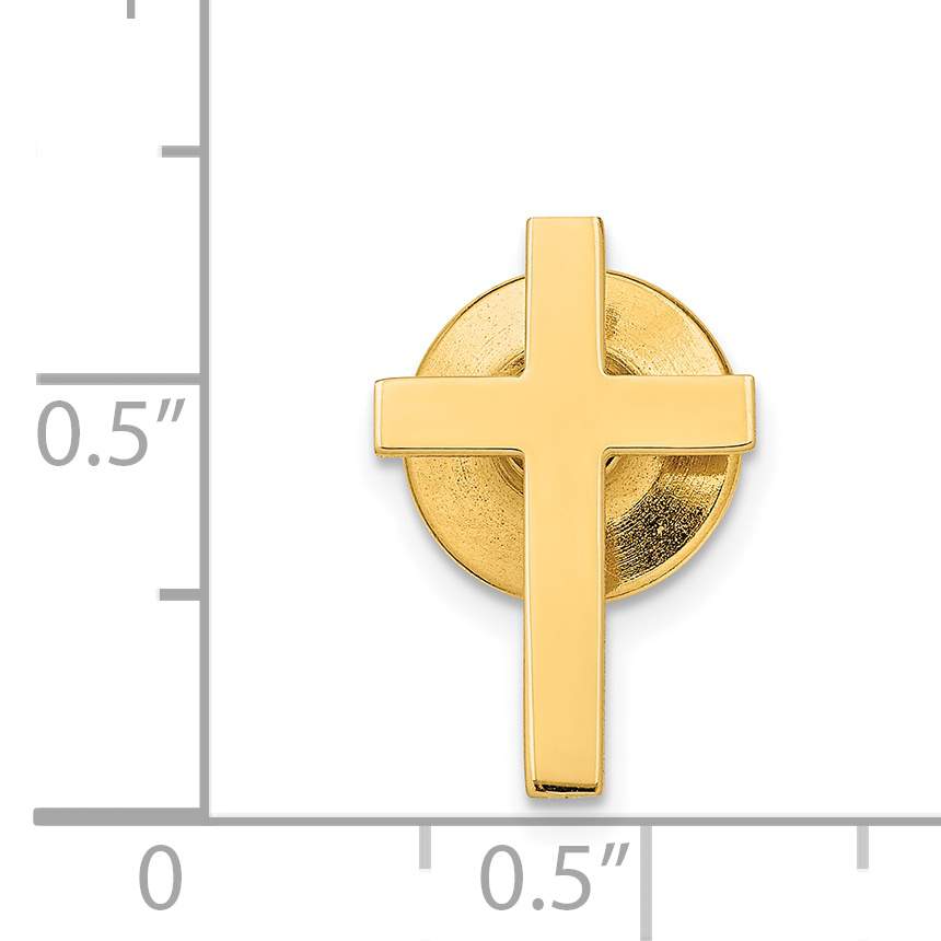 14k Polished Cross Tie Tac