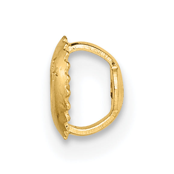 14k Single 2 Hole Threaded Ear Nut