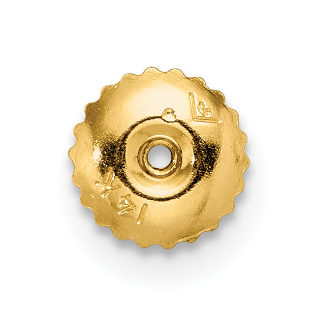 14k Single 2 Hole Threaded Ear Nut