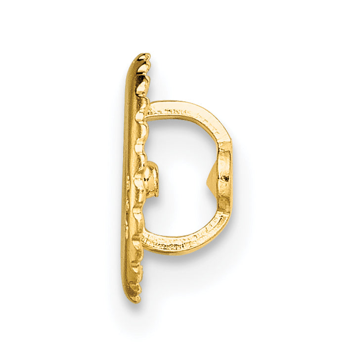 14k Single 2 Hole Threaded Ear Nut