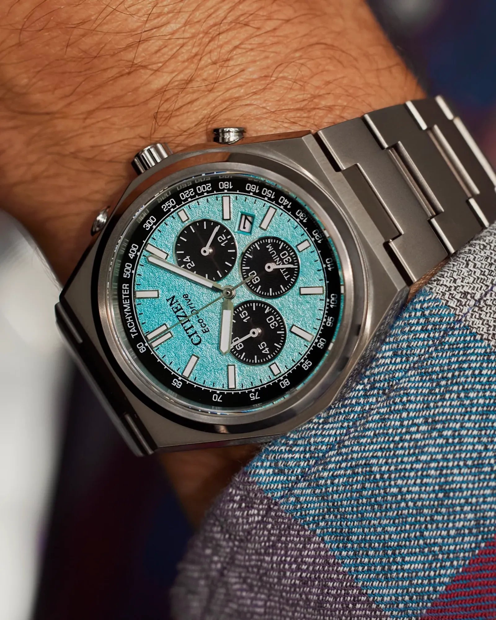 Zenshin Chrono Dial Super Titanium Bracelet CA4610-85M | CITIZEN