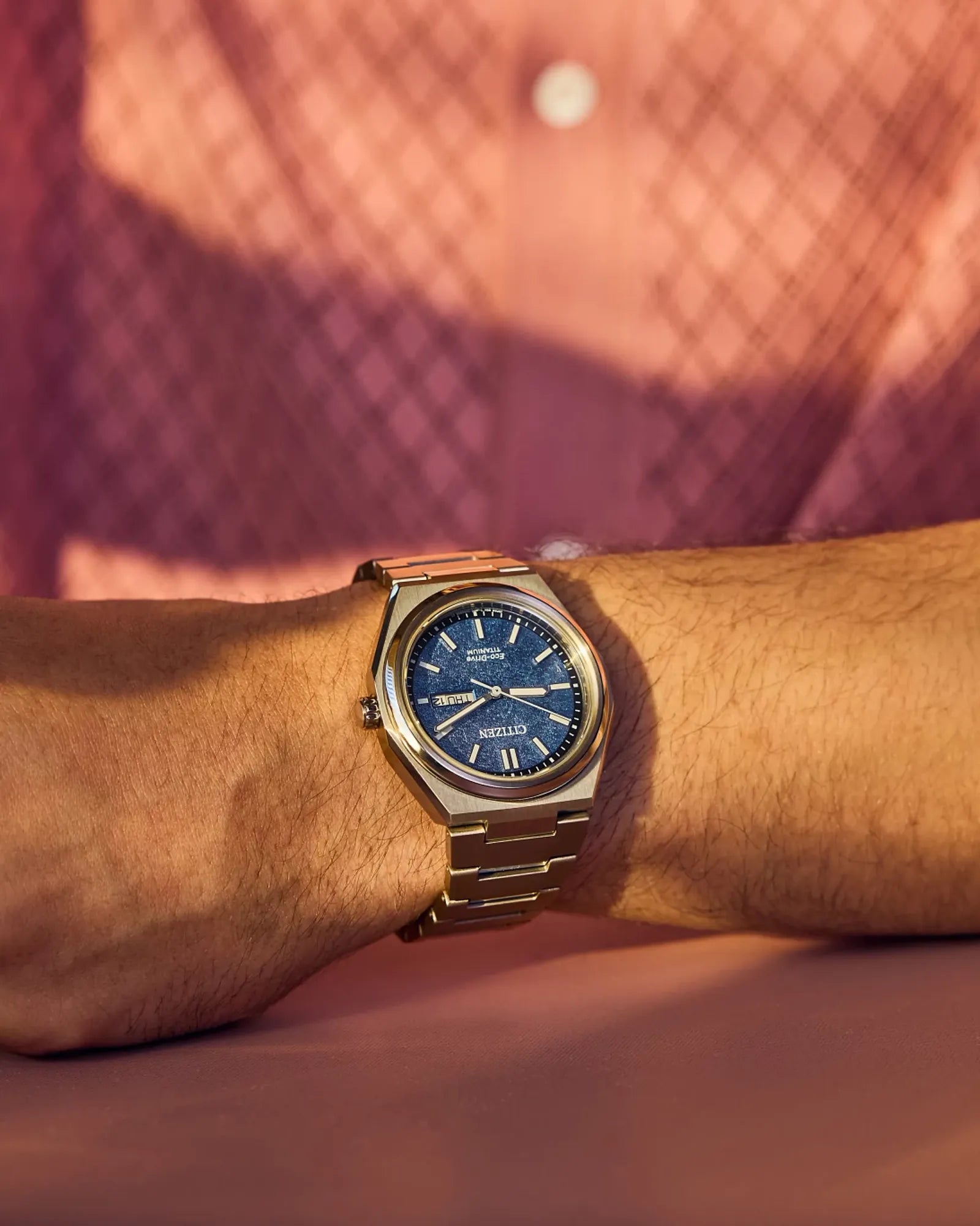 Zenshin Three-hand Blue Dial Super Titanium Bracelet AW0130-85L | CITIZEN