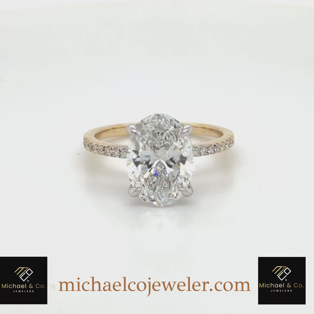 14KT Two Tone Ladies Semi-Mount Engagement Ring. DTW=0.14CT - G-H/VS - 2.8GR - SZ 6.5