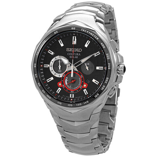 Seiko Coutura Chronograph Black Dial Men's Watch SSC743