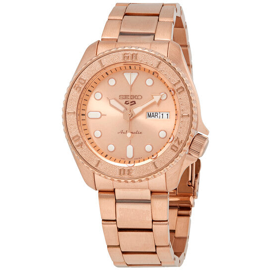 Seiko 5 Sports Automatic Rose Gold Dial Men's Watch SRPE72